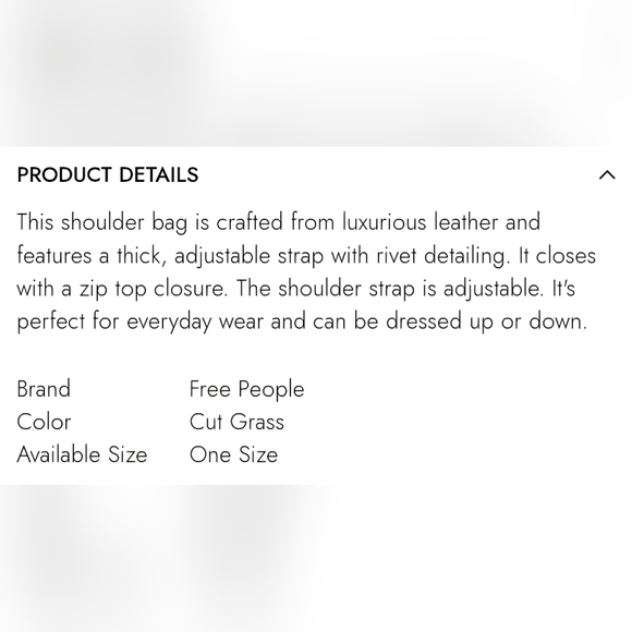 Free People Arm Candy Bag Cut Grass Shoulder Bag Color Green NWT - Picture 13 of 16